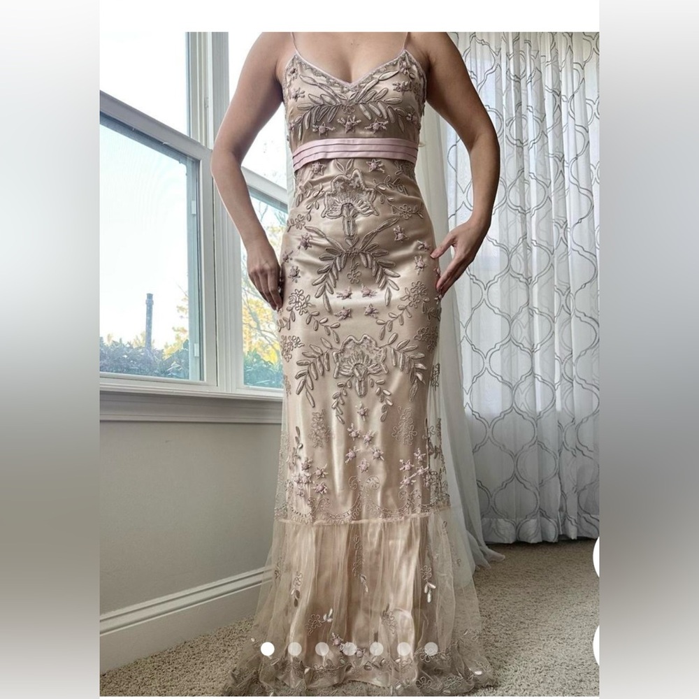 Vintage Sue Wong Designer Gown with scarf - Picture 10 of 10